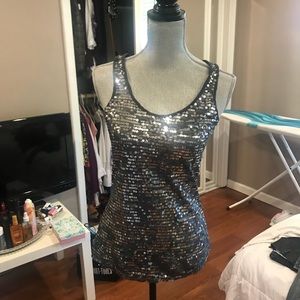 SOLD Express sequin tank top.